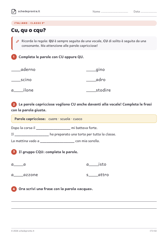 Anteprima della scheda Cu, qu o cqu?
