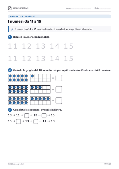 Anteprima scheda MAT1-28