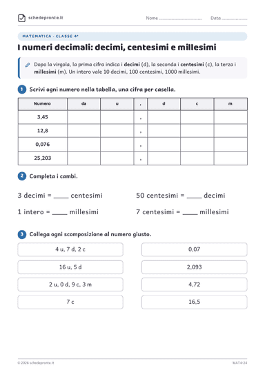 Anteprima scheda MAT4-24